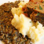 Hearty Vegan Lentil Loaf Paired with Creamy Mashed Potatoes