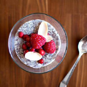Berry Bliss: Chia Pudding with Almond Milk Delight