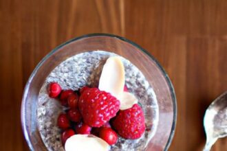Berry Bliss: Chia Pudding with Almond Milk Delight