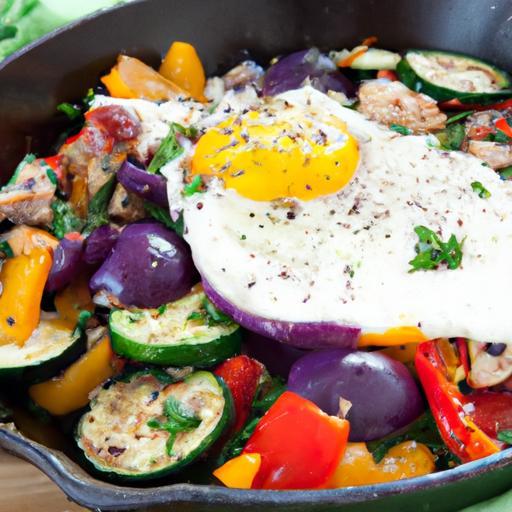 Energize Mornings: Colorful Keto Breakfast Skillet with Veggies