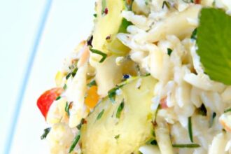 Fresh & Flavorful Orzo Salad with Creamy Feta Delight