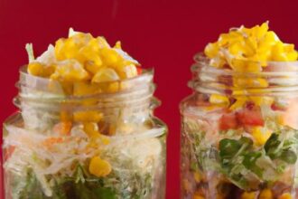 Layered Taco Salad in a Jar: Portable Flavor Packed Meal