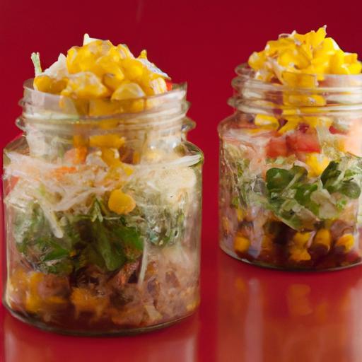 Layered Taco Salad in a Jar: Portable Flavor Packed Meal