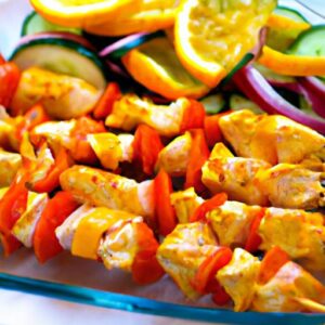 Sizzling Chicken & Veggie Skewers