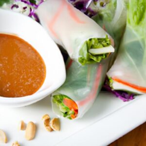 Fresh Spring Rolls with Peanut Sauce