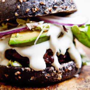 Savor the Flavor: Black Bean Burgers Topped with Creamy Avocado
