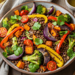 Hearty Lentil & Roasted Veggie Salad