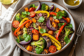 Hearty Lentil & Roasted Veggie Salad