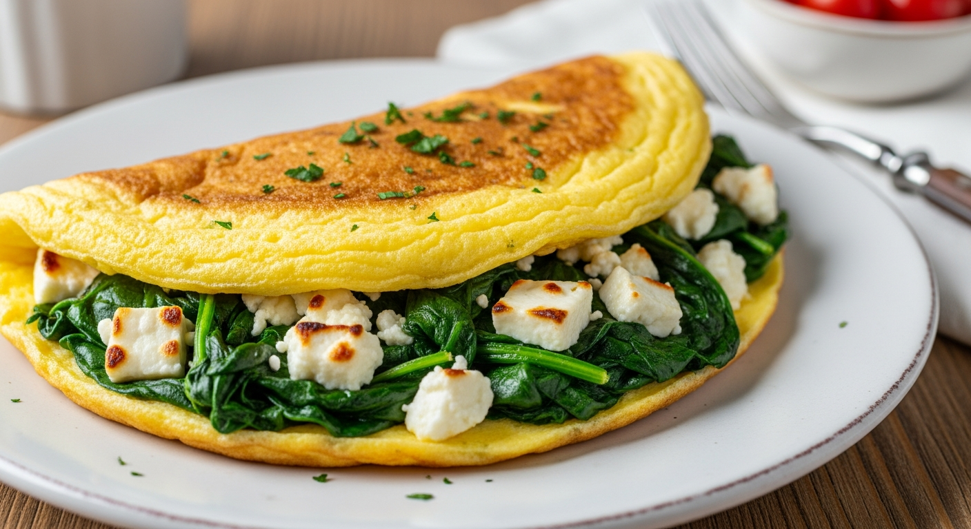 Spinach and Feta Omelet