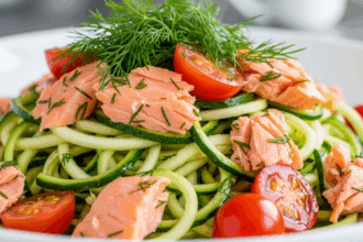 Zucchini Noodles with Smoked Salmon
