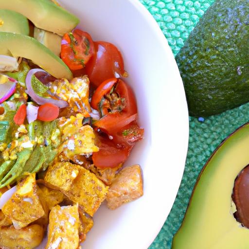 Vibrant Poke Bowl Delight: Tofu & Avocado Fusion Feast