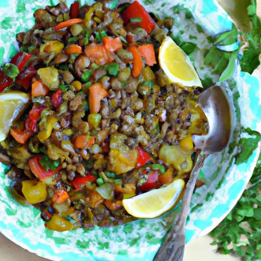 Hearty Lentil & Roasted Veggie Salad: Nutritious Delight