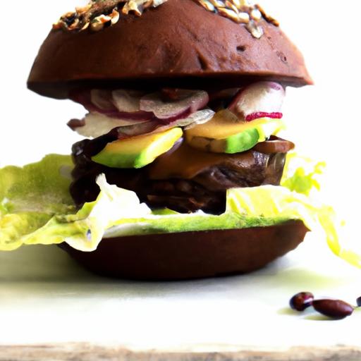 Savor the Flavor: Black Bean Burgers Topped with Creamy Avocado