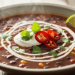 Fiery Vegan Black Bean Soup