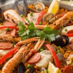 Seafood Paella Infused with Saffron Bliss