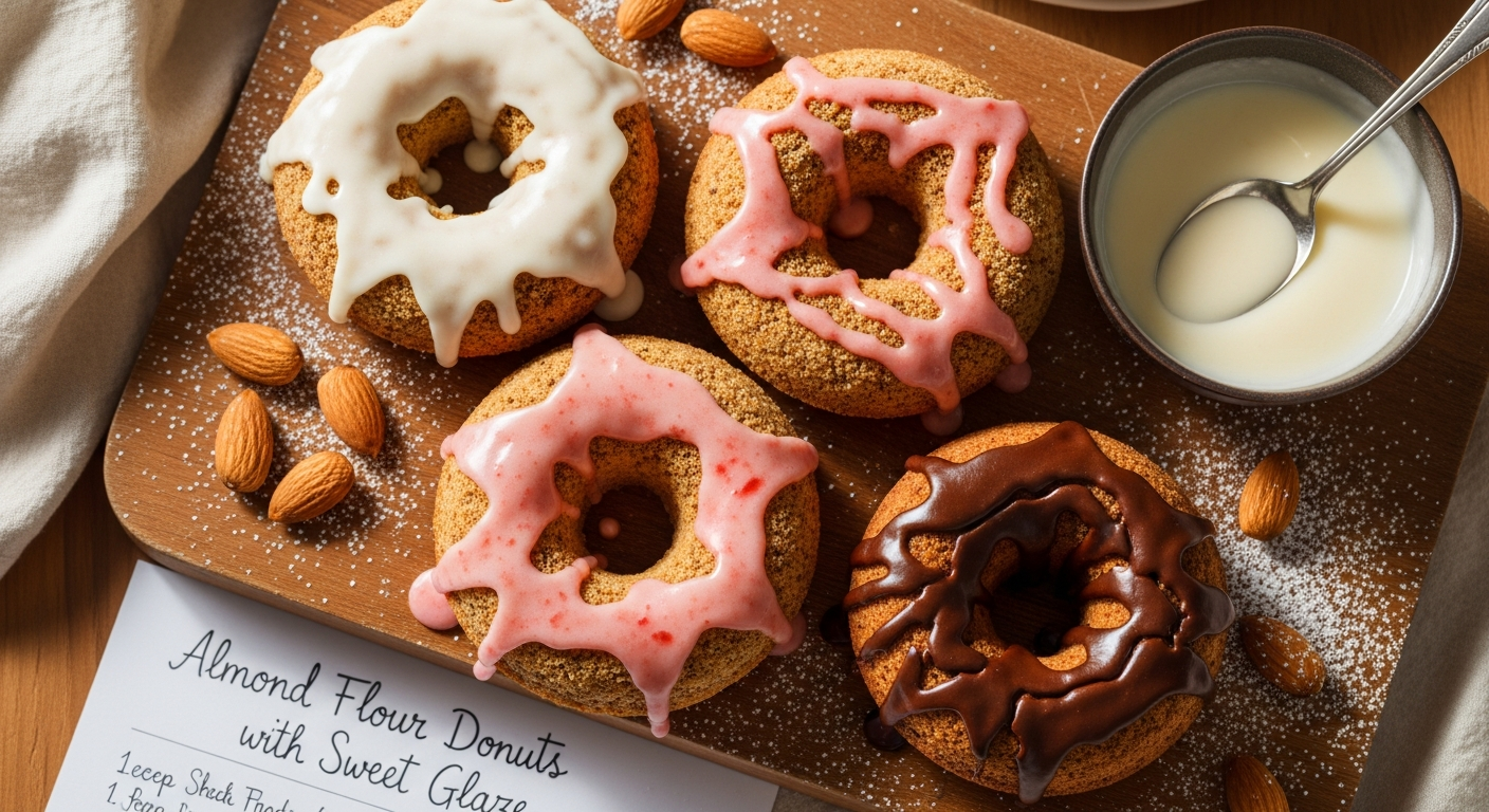Delicious Almond Flour Donuts with Sweet Glaze Recipe
