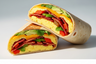 Kickstart Keto: Tasty Breakfast Burrito in Low-Carb Wrap