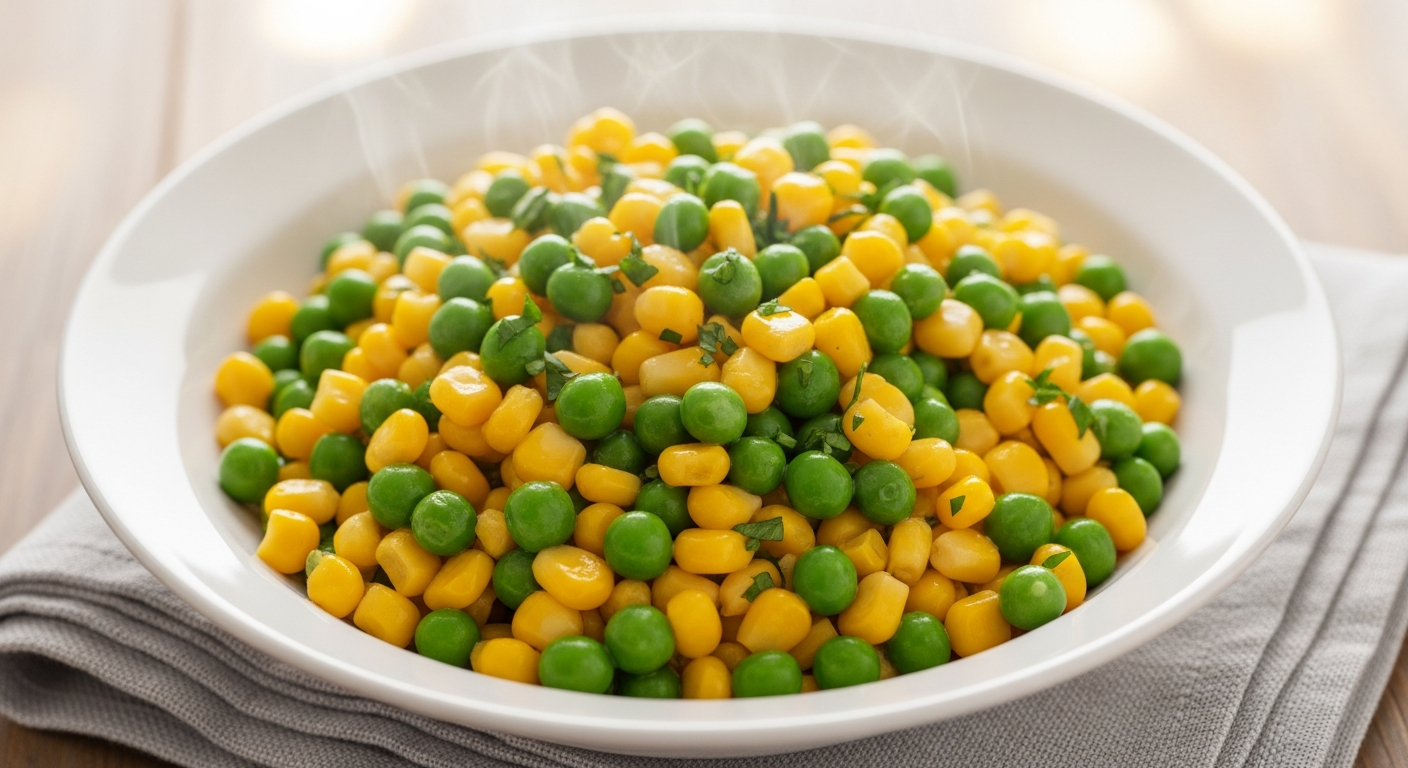 Golden Delight: The Art of Buttered Corn and Peas Perfected