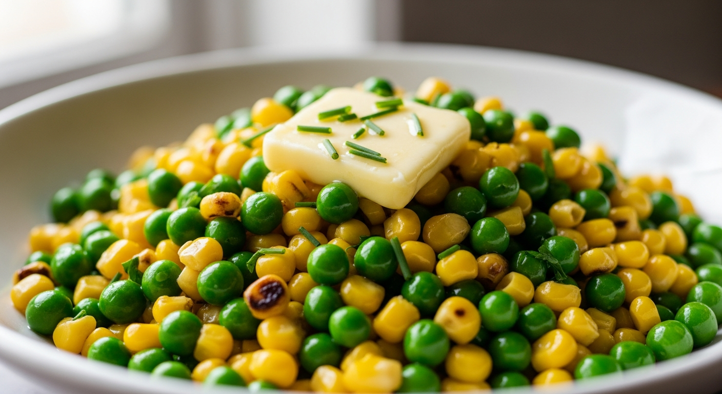 Golden Delight: The Art of Buttered Corn and Peas Perfected 