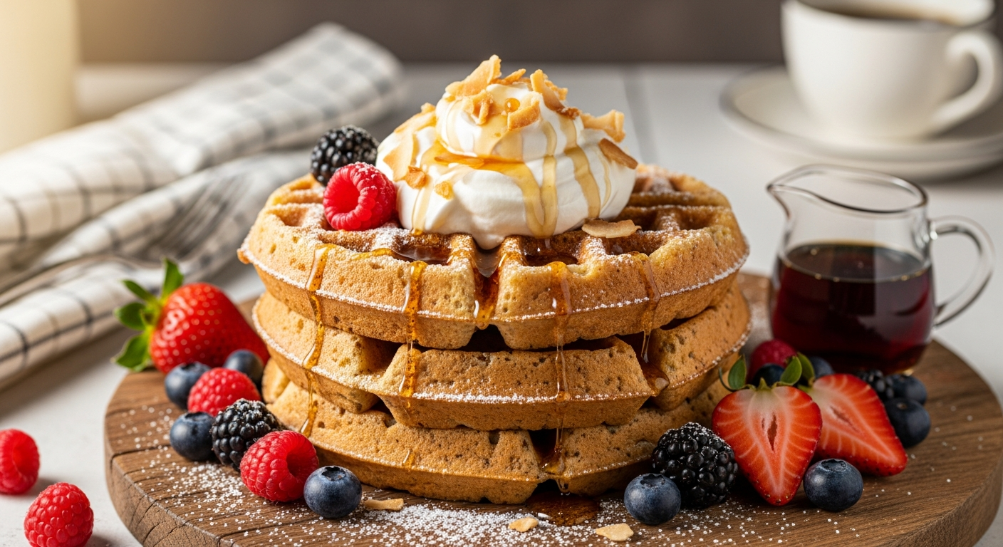 Fluffy Coconut Flour Waffles: A Nutty Twist on Breakfast