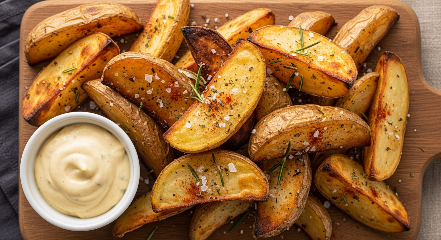 Crispy Roasted Potato Wedges: A Savory Homemade Delight