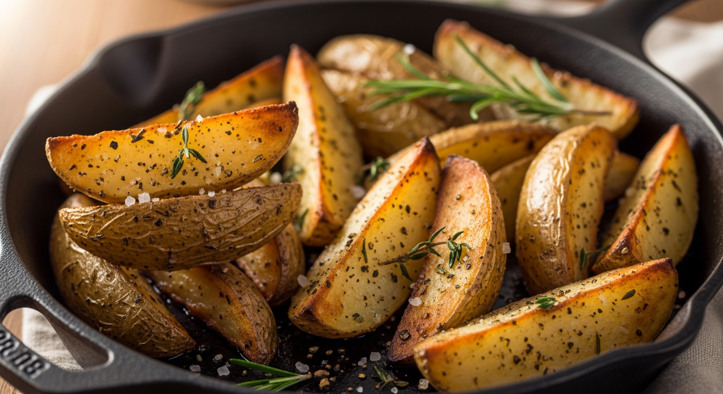 Crispy Roasted Potato Wedges: A Savory Homemade Delight