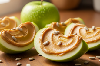 Crunchy Apple Slices and Creamy Sunflower Butter Bliss