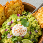 Crunchy Cheese Crisps Meet Creamy Guacamole Delight