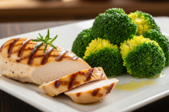Savor the Balance: Grilled Chicken Breast with Steamed Broccoli