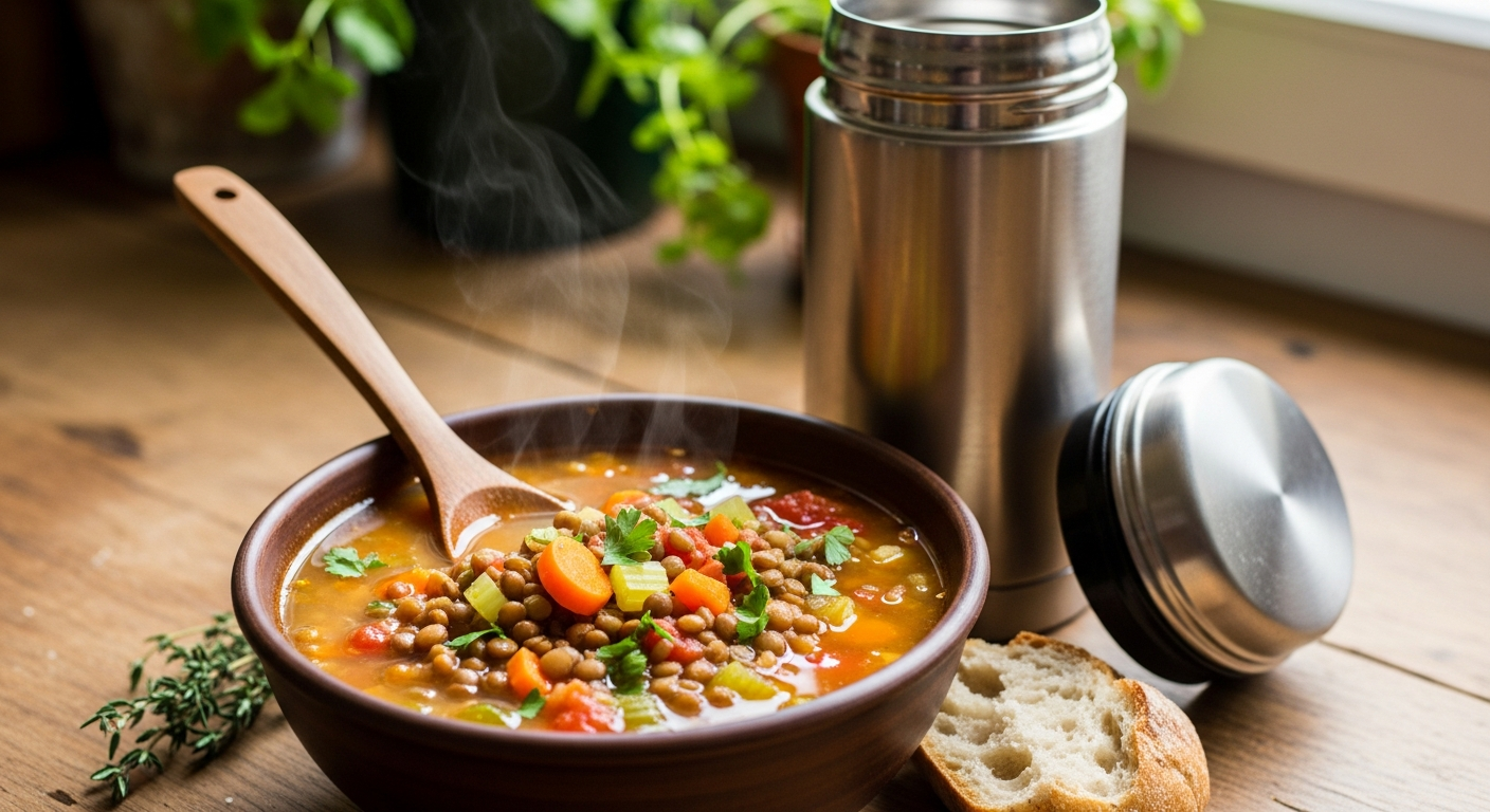 Hearty Lentil Soup Recipe Perfect for Your Thermos Lunch