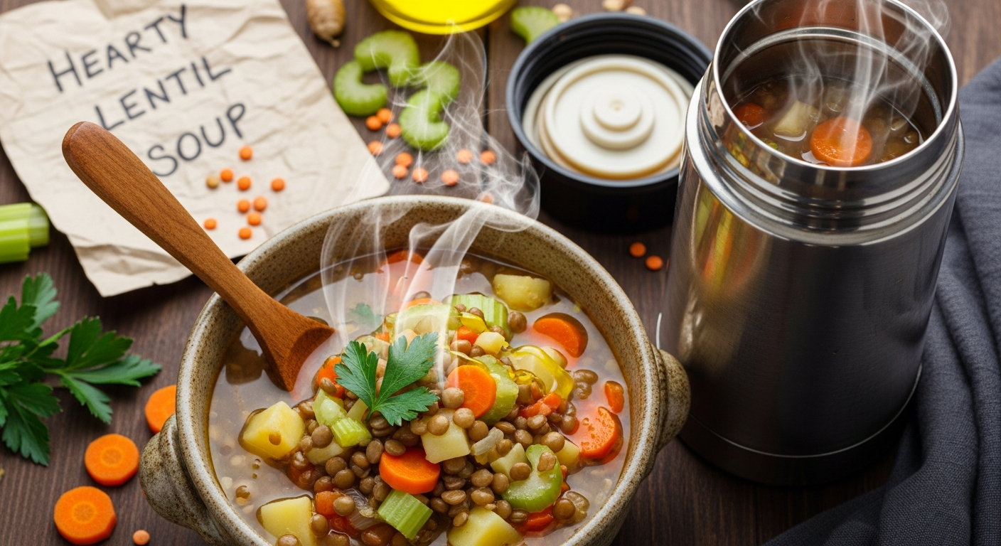 Hearty Lentil Soup Recipe to Keep Warm in Your Thermos
