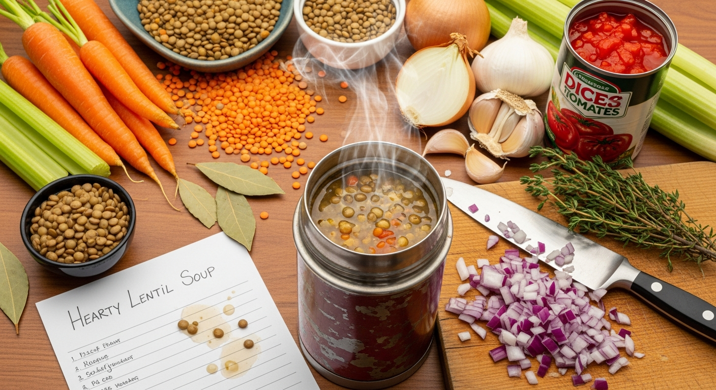 Hearty Lentil Soup Recipe to Keep Warm in Your Thermos
