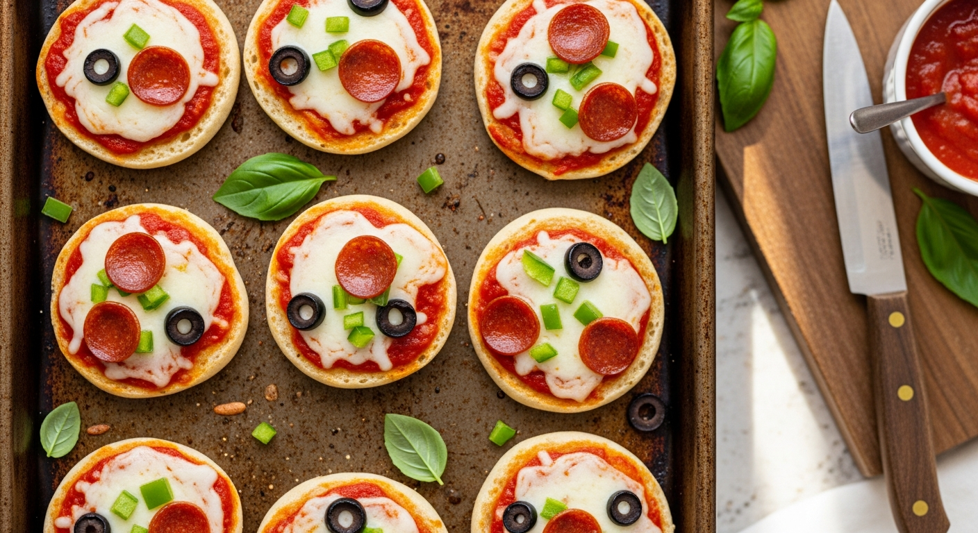 Mini English Muffin Pizzas: Quick, Tasty, and Easy Bites
