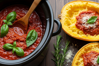 Slow-Cooker Sauce & Spaghetti Squash: Easy, Flavorful Meal