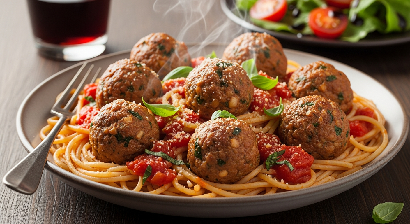Savory Spaghetti with Turkey Meatballs: A Healthy Twist
