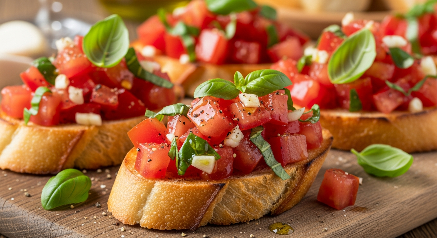 Bright Bites: Mastering Classic Tomato & Basil Bruschetta
