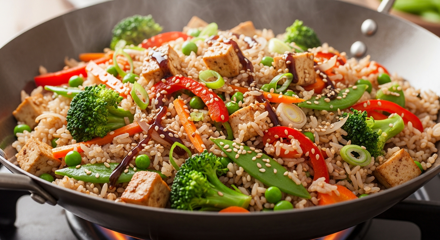 Flavor-Packed Vegan Fried Rice: A Quick, Healthy Delight