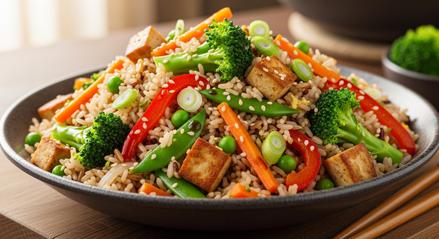 Flavor-Packed Vegan Fried Rice: A Quick, Healthy Delight
