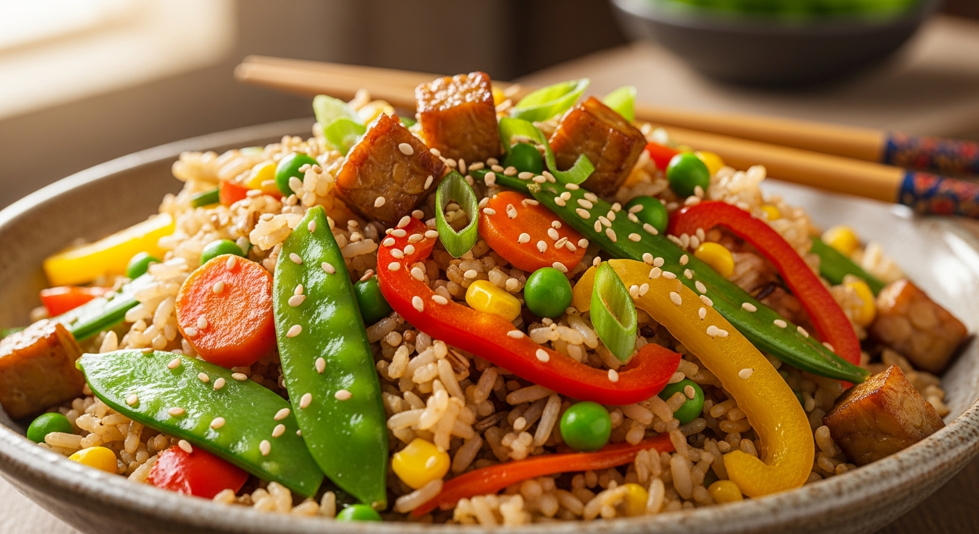 Flavor-Packed Vegan Fried Rice: A Quick, Healthy Delight