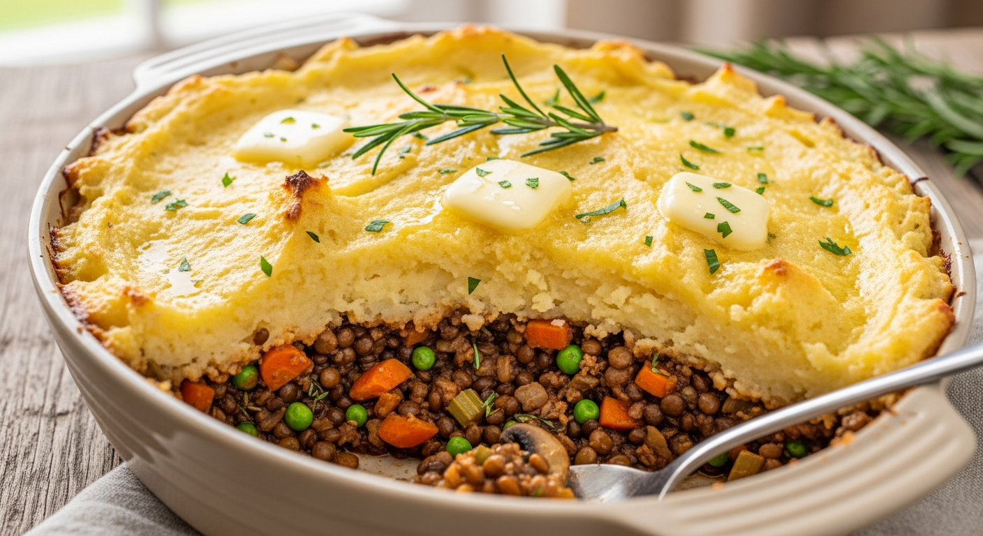 Hearty Vegan Shepherd’s Pie: Wholesome Lentil Filling Delight