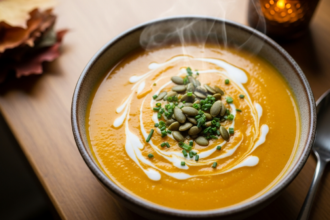 Velvety Butternut & Sweet Potato Soup: Fall’s Creamy Comfort.