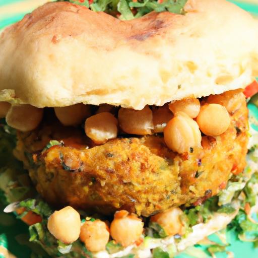 Wholesome Chickpea Patties on nutty Whole-Grain Buns