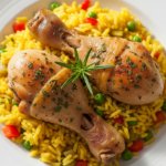 Baked Chicken Drumsticks with Rice