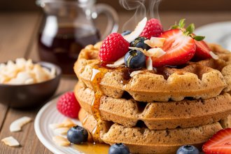 Fluffy Coconut Flour Waffles: A Nutty Twist on Breakfast