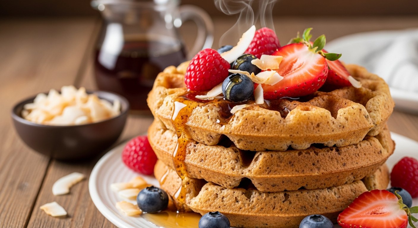 Fluffy Coconut Flour Waffles: A Nutty Twist on Breakfast