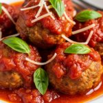 Savory Turkey Meatballs Simmered in Rich Tomato Sauce