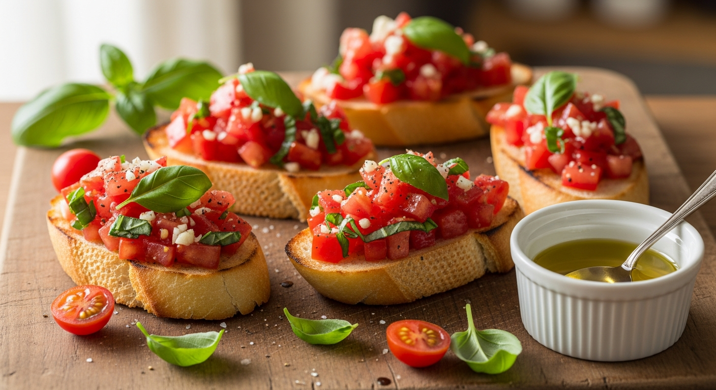 Bright Bites: Mastering Classic Tomato & Basil Bruschetta