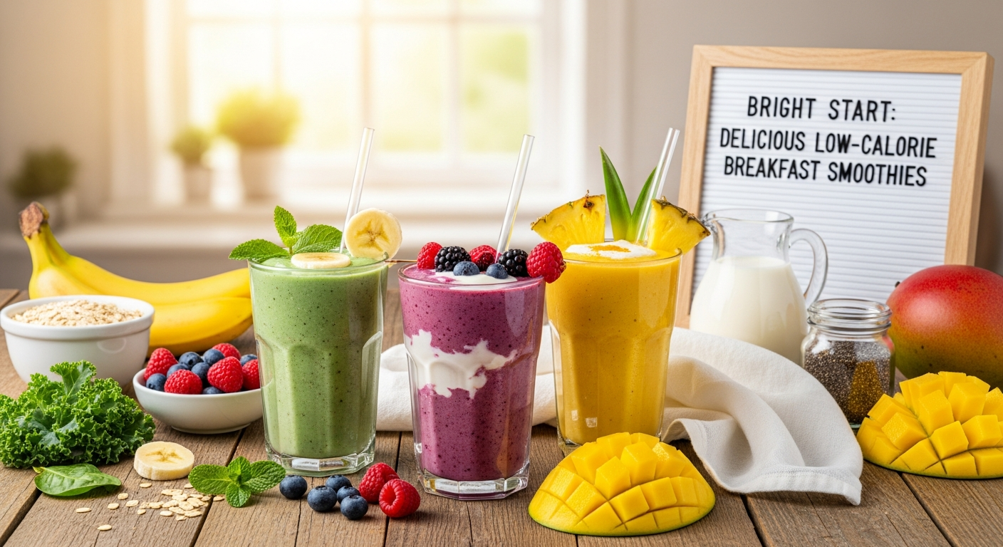 Bright Start: Delicious Low-Calorie Breakfast Smoothies
