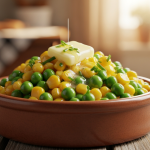 Golden Harmony: The Classic Charm of Buttered Corn & Peas