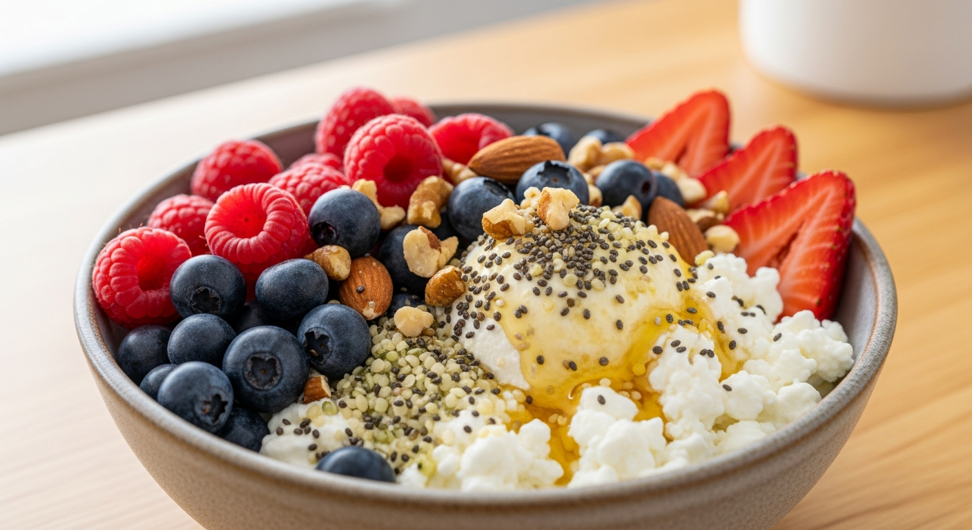 Power-Packed Low-Carb Cottage Cheese Breakfast Bowl Recipe
